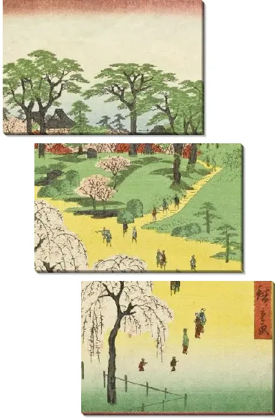Картина Сады храма (1857) (Temple Gardens, Nippori (Nippori jiin rinsen))