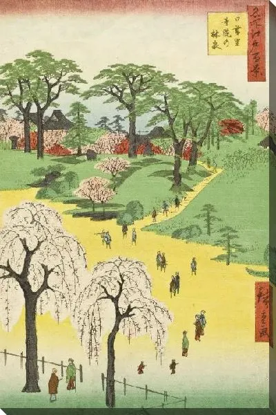 Картина Сады храма (1857) (Temple Gardens, Nippori (Nippori jiin rinsen))
