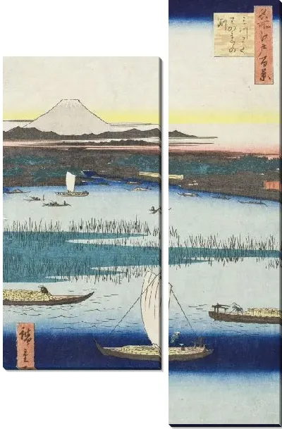 Картина Деление бассейна (1857) (Dividing Pool at Mitsumata)