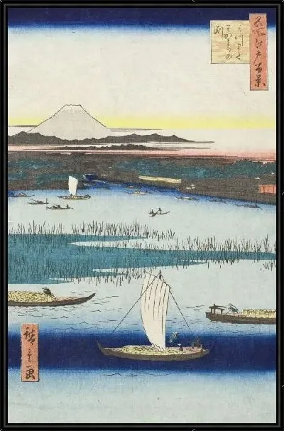 Картина Деление бассейна (1857) (Dividing Pool at Mitsumata)