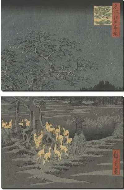 Картина Новогоднее дерево (1857) (New Year's Eve Foxfires at the Changing Tree)