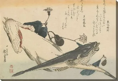Картина Длинные рыбы (1832-1833) (Large Fish Series: Bartail, Flathead)