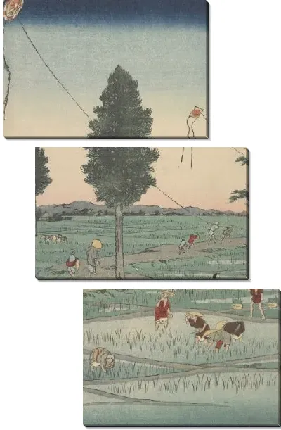 Картина Работа (1855) (Famous Sites of the Fifty-Three Stations)