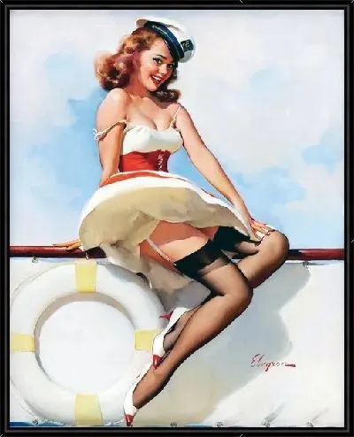 Картина Девушка на корабле