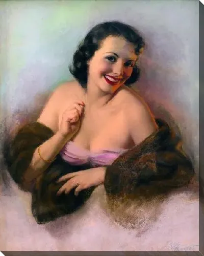 Картина маслом Девушка в накидке