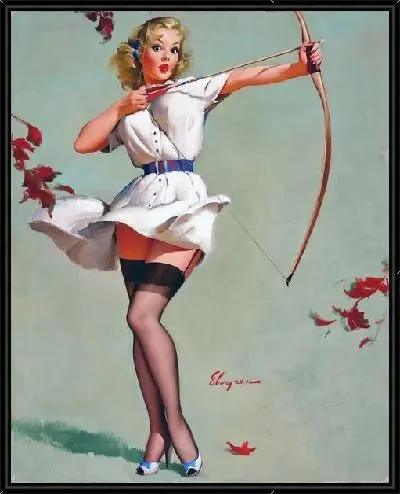 Картина Девушка стреляет из лука