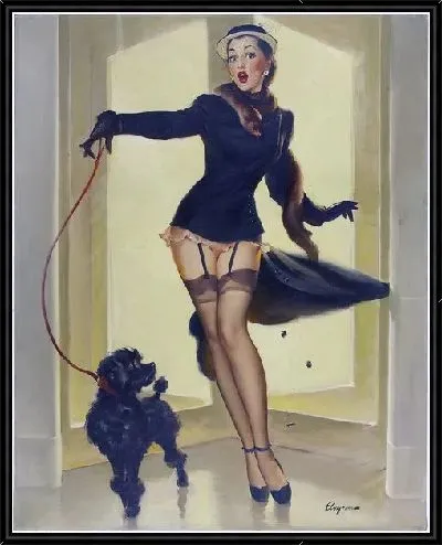 Картина Девушка с собакой