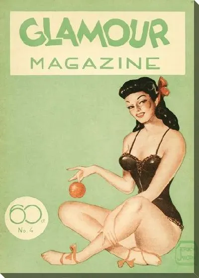 Картина маслом Девушка на обложке ретро-журнала