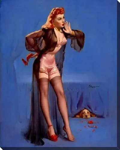 Картина маслом Девушка ищет собаку