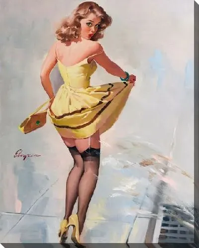 Картина маслом Девушка на оботчине