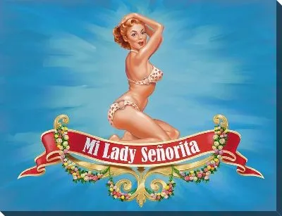 Картина маслом Девушка в эротическом белье №7