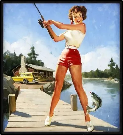 Девушка на рыбалке №2