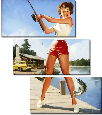 Девушка на рыбалке №2