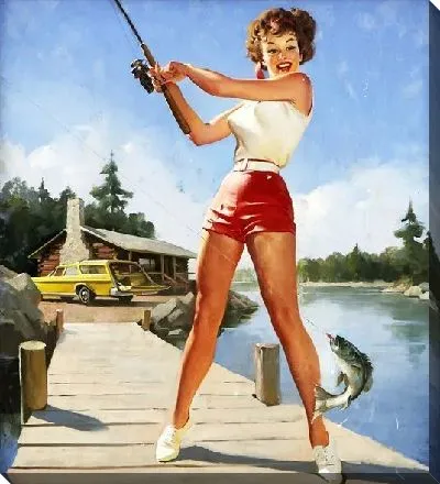 Девушка на рыбалке №2