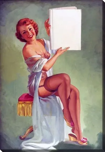 Картина маслом Девушка с альбомом в руках