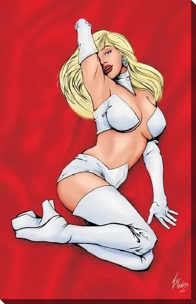 Картина маслом Девушка в костюме супер-героя