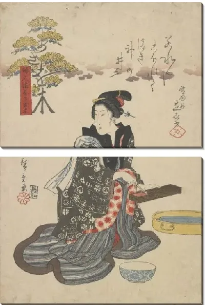Картина Асаока (1847) (Trees that Bring Wealth and Prosperity: Asaoki)