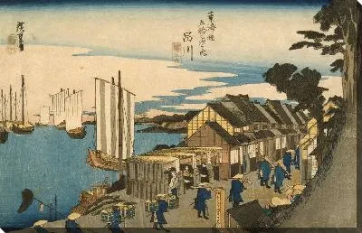 Картина Отправление даймё (1830) (Shinagawa: Departure of a Daimyō)