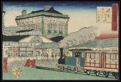 Картина Виды Токио (1878) (Photographic Eight Views of Tokyo)