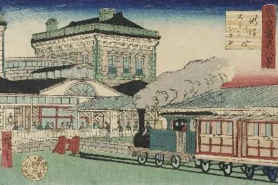 Картина Виды Токио (1878) (Photographic Eight Views of Tokyo)