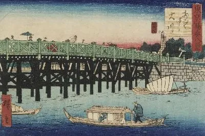 Картина Виды Токио (1878) (Photographic Eight Views of Tokyo)