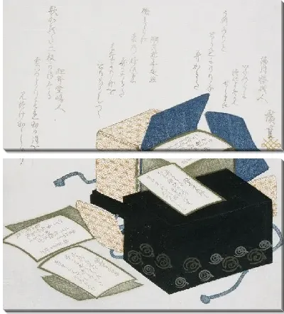 Картина Игра в карточки (1833) (Poetry Game Cards from the One Hundred Poems)