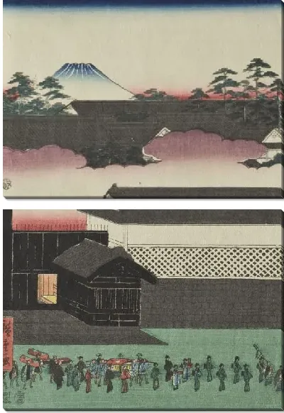 Картина Вид Касумигасеки (1854) (True View of Kasumigaseki)