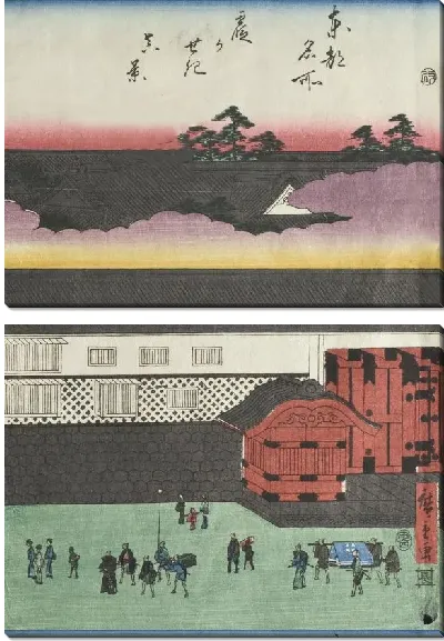 Картина Вид Касумигасеки (1854) (True View of Kasumigaseki)