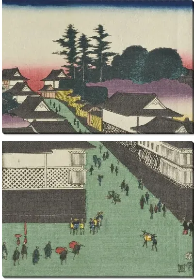 Картина Вид Касумигасеки (1854) (True View of Kasumigaseki)