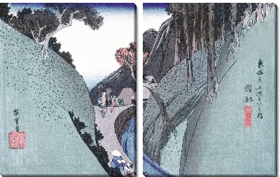 Картина Горный массив в Окабе (1833) (Utsu Mountain at Okabe)