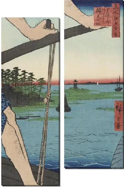 Картина Ханэда Ферри (1858) (Haneda Ferry and Benten Shrine)