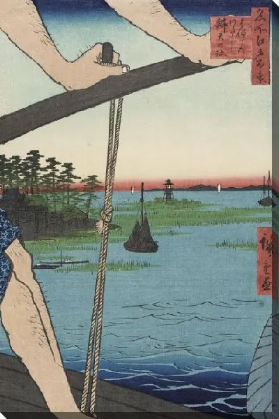 Картина Ханэда Ферри (1858) (Haneda Ferry and Benten Shrine)