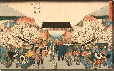 Цветения вишни (1848-1849) (Cherry Blossom Time in Nakanochō of the Yoshiwara)