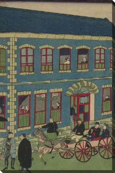 Картина Перевозки (1876) (Picture of the Steam Train from the Foreign Establishments of Yokohama)