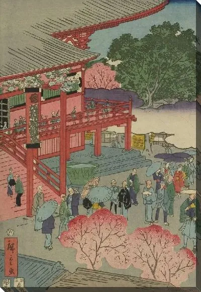 Картина Буддийский храм Асакуса (1861) (The Buddhist temple Asakusa Kinryuzan)