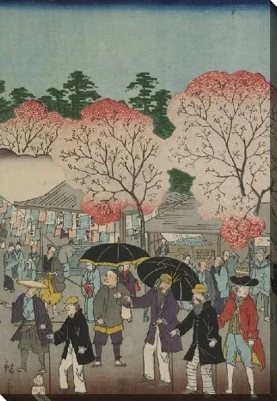 Картина Буддийский храм Асакуса (1861) (The Buddhist temple Asakusa Kinryuzan)
