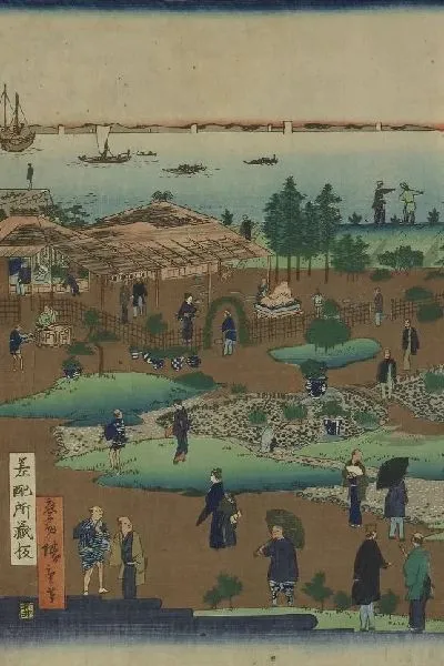 Картина Отель Цукидзи (1868) (The Tsukiji Hotel in the Eastern Capital (Tokyo))