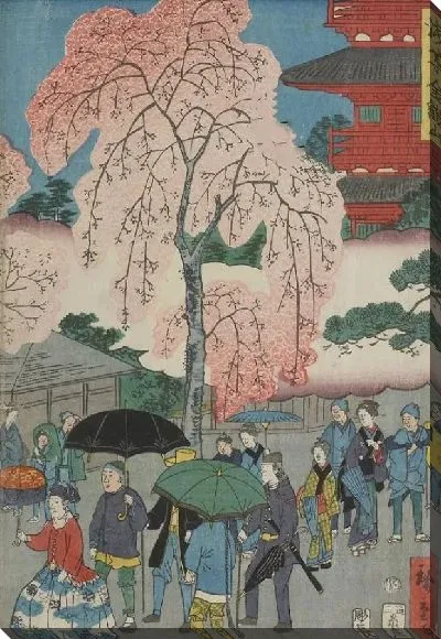 Картина Буддийский храм Асакуса (1861) (The Buddhist temple Asakusa Kinryuzan)