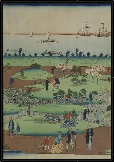 Картина Отель Цукидзи (1868) (The Tsukiji Hotel in the Eastern Capital (Tokyo))
