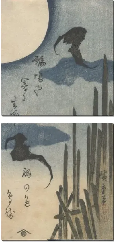 Картина Летучие мыши в лунном свете (1830) (Bats in Moonlight)