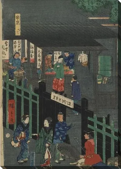 Картина Строительство в Йокогаме (1861) (Picture of a Foreign Building in Yokohama)