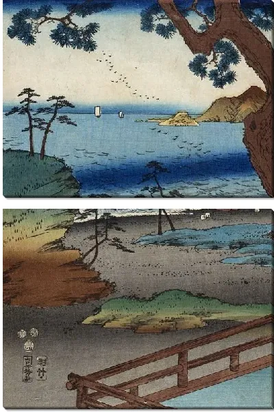 Картина Современный Гэндзи (1853) (The Ascendence of a Modern Day Genji)
