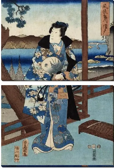 Картина Современный Гэндзи (1853) (The Ascendence of a Modern Day Genji)