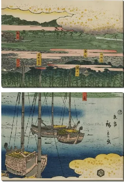 Картина Побережье Йокогамы (1860) (Picture of the Coast of Yokohama)