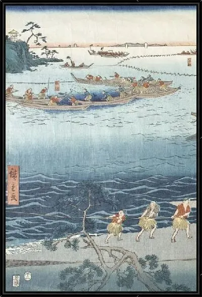 Картина Рыбалка в заливе (Great Scene of Fishing in the Bay)