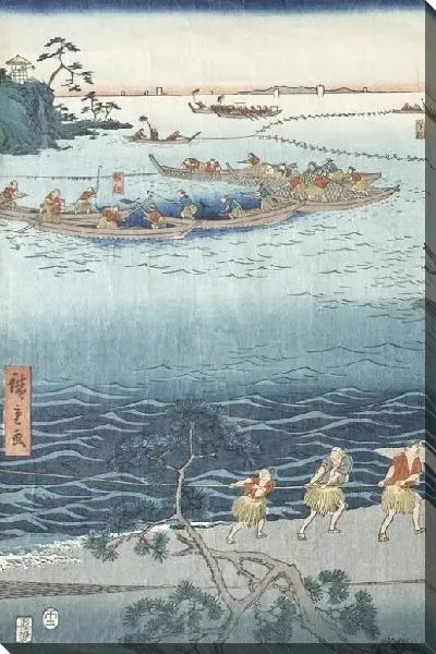 Картина Рыбалка в заливе (Great Scene of Fishing in the Bay)