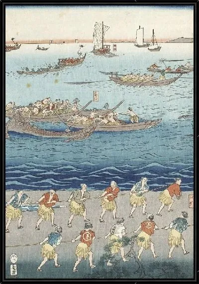 Картина Рыбалка в заливе (Great Scene of Fishing in the Bay)