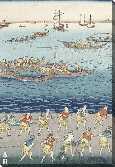 Картина Рыбалка в заливе (Great Scene of Fishing in the Bay)