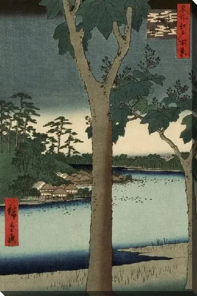 Картина Павлония (1856) (Paulownia Plantation at Akasaka)