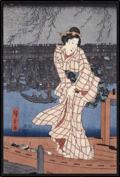 Картина Вечер на реке Сумида (1847-1848) (Evening on the Sumida river)